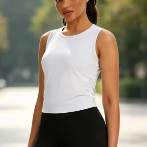 Women’s Ruched Tank Tops Slim Fit